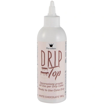 Glazūra dekorēšanas pudelē 180g balta DRIP TOP MAR