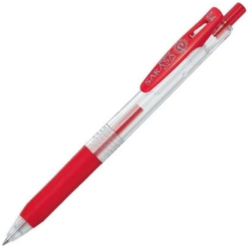 Gela pildspalva ZEBRA SARASA Clip Eco 0.5mm sarkan