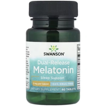 Swanson Vitamins, Melatonin, Dual-Release, 3 mg, 6