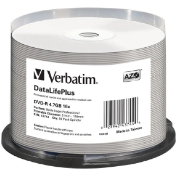 DVD-R AZO Verbatim 4.7GB 16x Wide Printable non ID