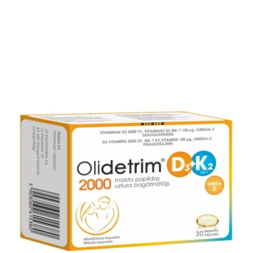 Olidetrim 2000IU D3+K2+ OMEGA-3, 30 kapsulas