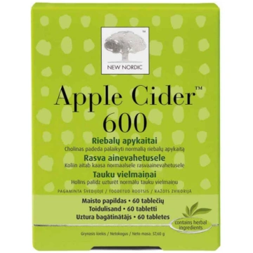NEW NORDIC Apple Cider 600 tabletes N120