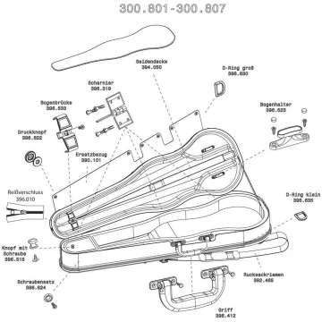 Rucksack assembly Form shaped violin/viola case 2 