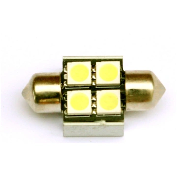 LED lampa 4d, CB, C5W, 31mm, balta