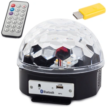 LED Disko Bumba ar Bluetooth, USB un Iebūvētiem Sk