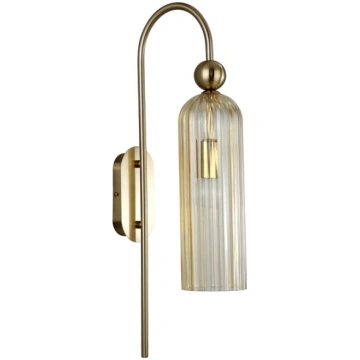 Light Prestige sienas lampa Piega, dzintara krāsas