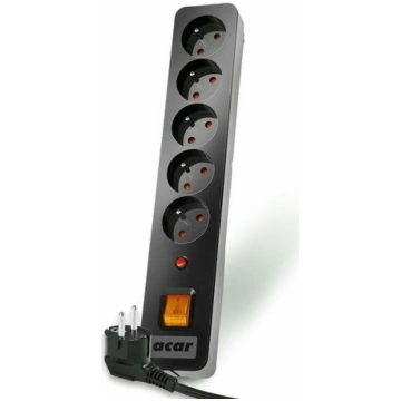 Surge Protector X5 1.5m black ( W0179 ) elektrības
