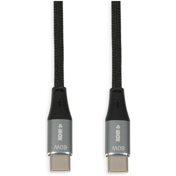 iBOX IKUTC USB-C kabelis 60W 2m melns