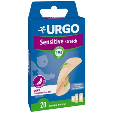 URGO Sensitive Stretch elastīgs plāksteri, 20 gab
