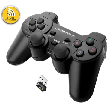 EGG108K Bezvadu PC/PS3 USB Gladiator Gamepad melns