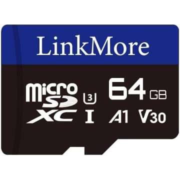LinkMore 64 GB Micro SDXC karte, A1, UHS-I, U3, V3