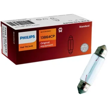 Halogēna spuldze PHILIPS Festoon T10,5x43 24V 5W S