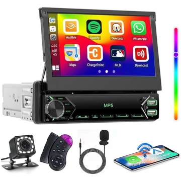 Hikity 1 DIN auto radio bezvadu Carplay Android au