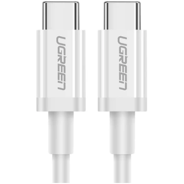 USB-C - USB-C PD QC AFC kabelis 0,5 m - balts UGRE