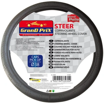 Stūres apšuvums Bottari Grand Prix, melna krās