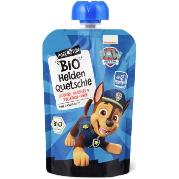 Pure&Fun BIO augļu biezenis ar pilngraudu pārslām 