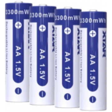 4x Xtar AA 1.5V 2200mAh 2000mAh 3300mWh 1.6A 14500