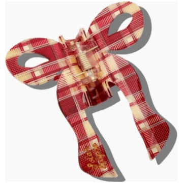 Hand painted coquette bow claw hair clip Solar Ecl