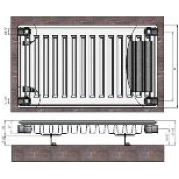 Radiators 11x500x1600 sānu piesl. Termolux