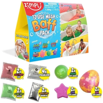 Zimpli Kids – 12 vienību Mega Baff komplekts, 6 va