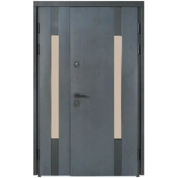 Metāla durvis TERMO HOUSE 706/431 (1200mm) Tumšs a