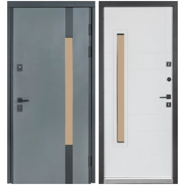 Metāla durvis COTTAGE modelis 705/431 Antracīts/Ba