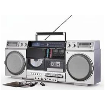 DAB+ Boombox Retro 1980 - kasešu dekors, CD, Bluet