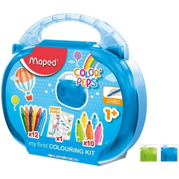 Kopmlekts čemodaniņš MAPED 10 flomasteri, 12 vaska