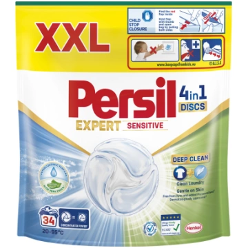 Kapsulas mazgāšanai Persil Discs Sensitive, 34 gab