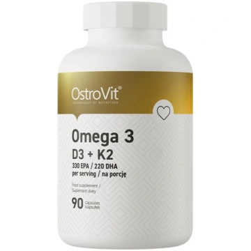 OSTROVIT Omega 3 D3+K2 (90 kapsulas)