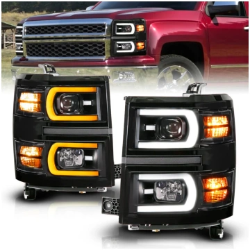 2014-2015 Chevy Silverado 1500 Anzo Black Dual Swi