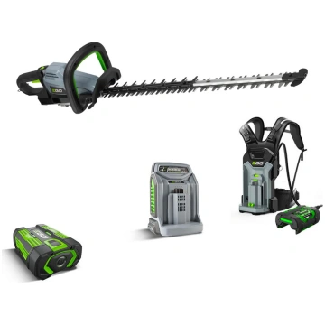 EGO Power HTX6500 Hedge Trimmer Kit + Battery + Ba