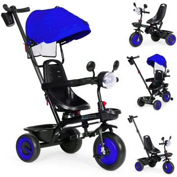ECOTOYS bērnu trīsritenis 3in1 ar grozāmu sēdekli 
