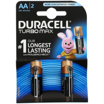 Baterijas Duracell AA Turbo MAX Alkaline 2gb