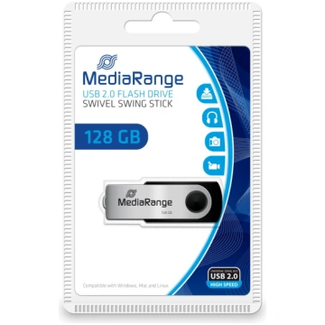 MEMORY DRIVE FLASH USB2 128GB/MR913 MEDIARANGE