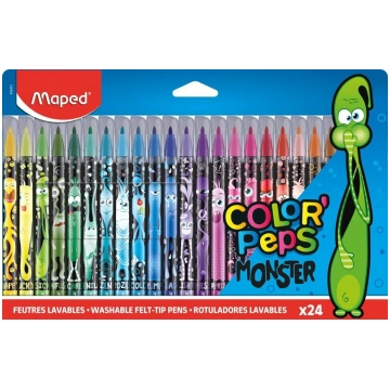 Flomasteri MAPED Monster 2.8mm 24 krāsas kartona b