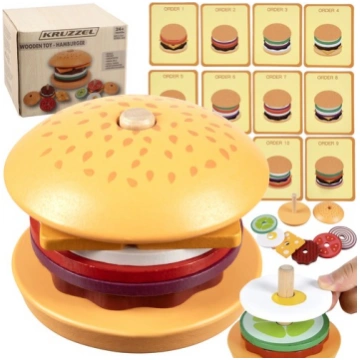 Kruzzel 22673 Koka Rotaļu Burgers | Wooden Toy Bur