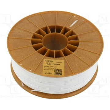 Filament: ABS+; 1.75mm; white; 230÷270°C; 1kg; Tab