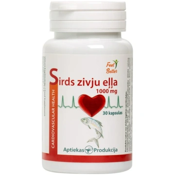 APTIEKAS PRODUKCIJA Sirds zivju eļļa mīkstā želatī