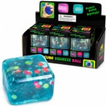 Fruit Glitter Squishy Cube – Super Solid Sensory T