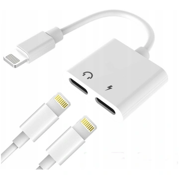 Wooco J-008 Dual Audio AND Charge Adapter 2x Light