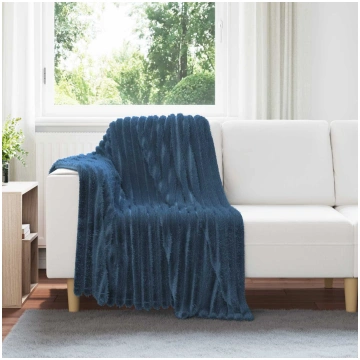 Pleds tums zils 150 x 130 cm flīss
