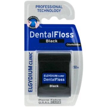 ELGYDIUM Clinic Dental Floss Black zobu diegs 50m