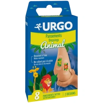 URGO Animal TATOO plāksteri, 8 gab