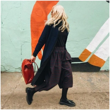 Red Leather Backpack M