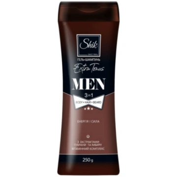Šampūns vīriešiem SHIK Men 3in1 Extra Tonus želejv