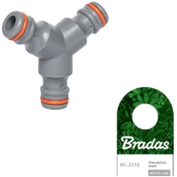 Trīszaru šļūtenes savienotājs 3 savienotājiem Brad