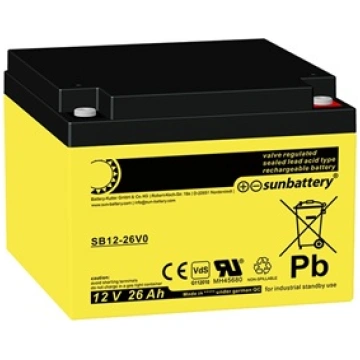 SUN Battery SB 12-26V0 VdS, 12V 26Ah