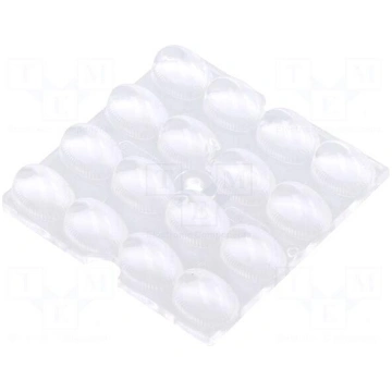 LED lens | square | Mat: PMMA plexiglass | transpa