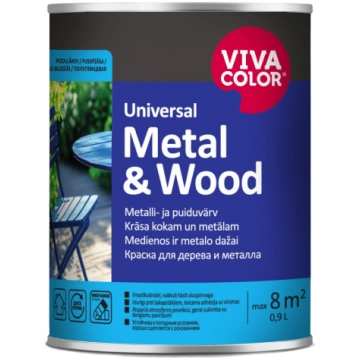 Krāsa Universal Metal & Wood A p/spīd. 0.9L / 4740